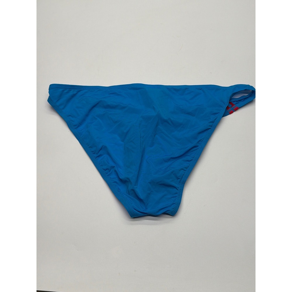 Blue Low Rise Contoured Pouch Bikini Briefs Mens Size XL Sporty Stripe Underwear - Picture 3 of 4